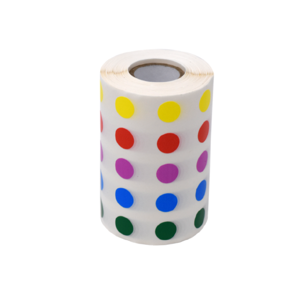 Nevs Cryo Label Dots 13mm Dots for 1.5-2ml Tubes Assorted Roll Form LCD-12-5-A